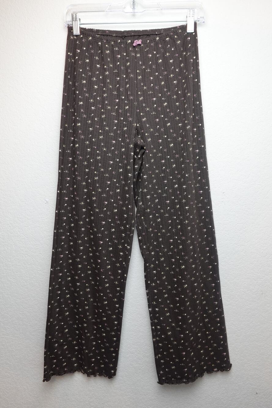GAP Women's size XS Brown Pointelle Knit Floral PJ Pants